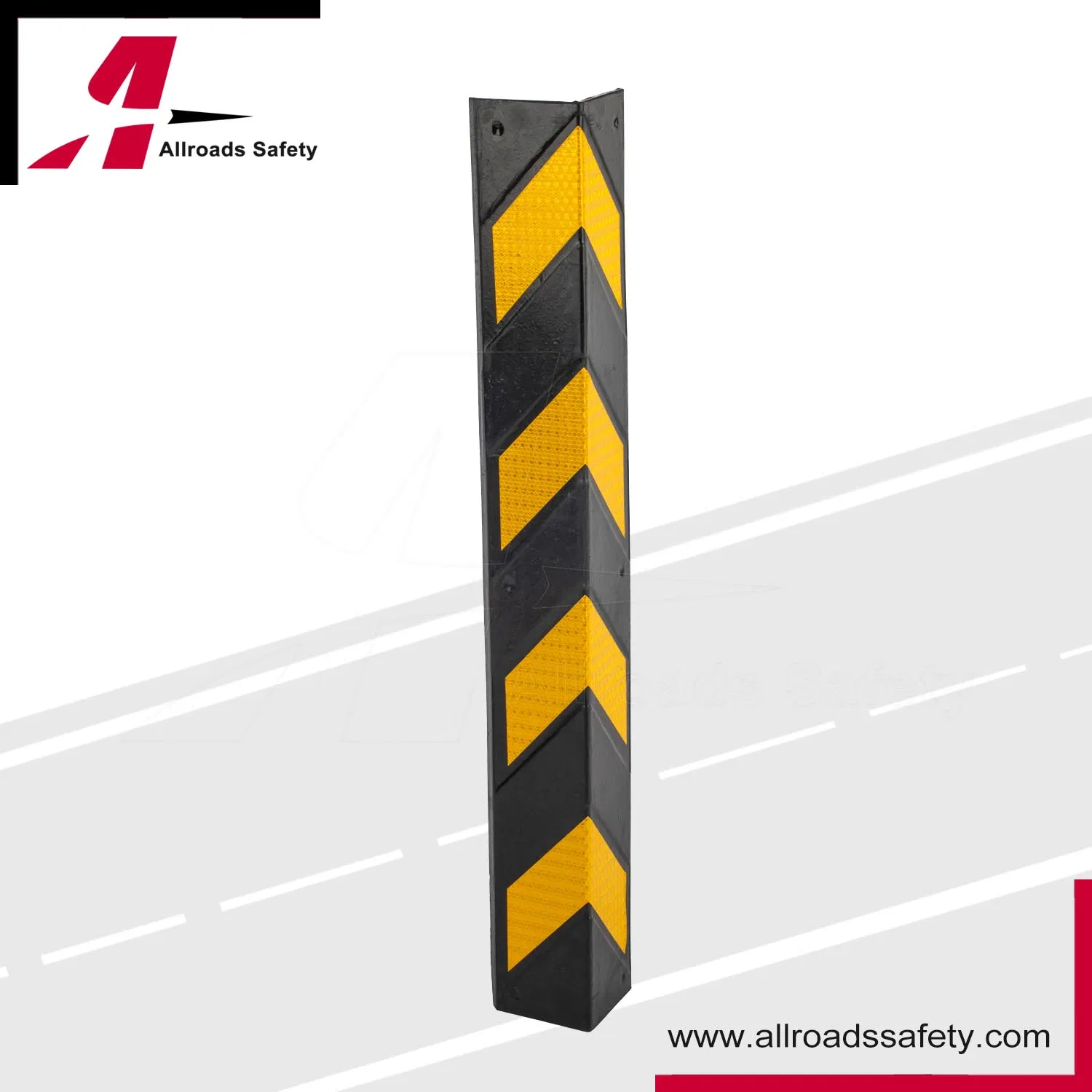 80cm Molded Rubber Garage Wall Corner Protector