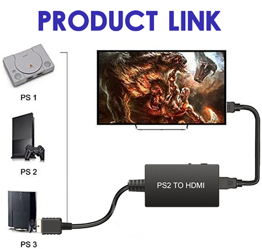 Конвертер PS2 в HDMI для всех режимов отображения