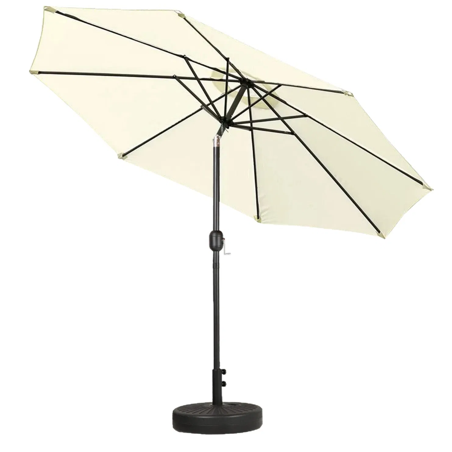 Прямой садовый зонт с поворотным механизмом