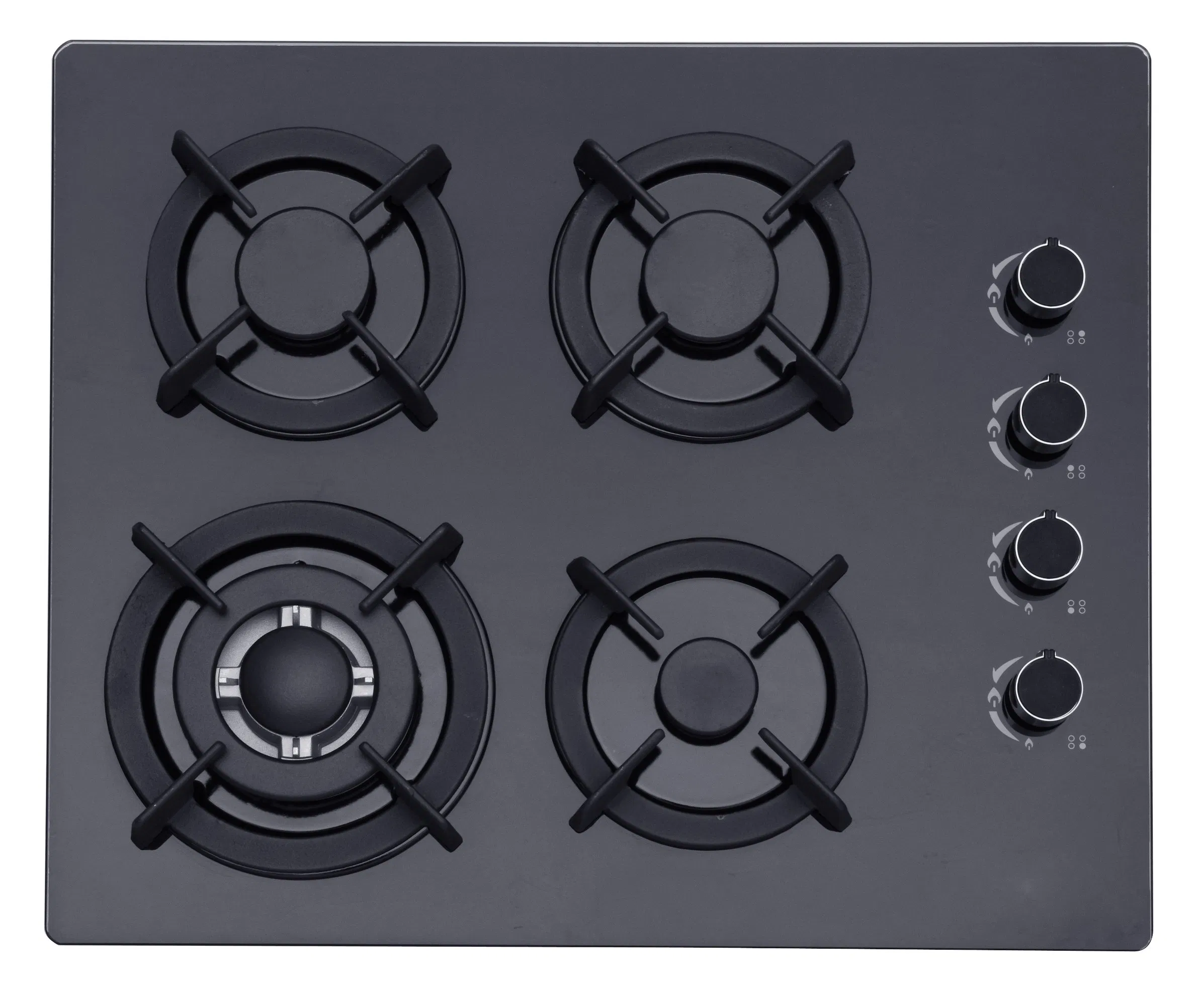 Cooking Stove Four Burner Black Tempered Glass Gas Hob (JZG54001C)