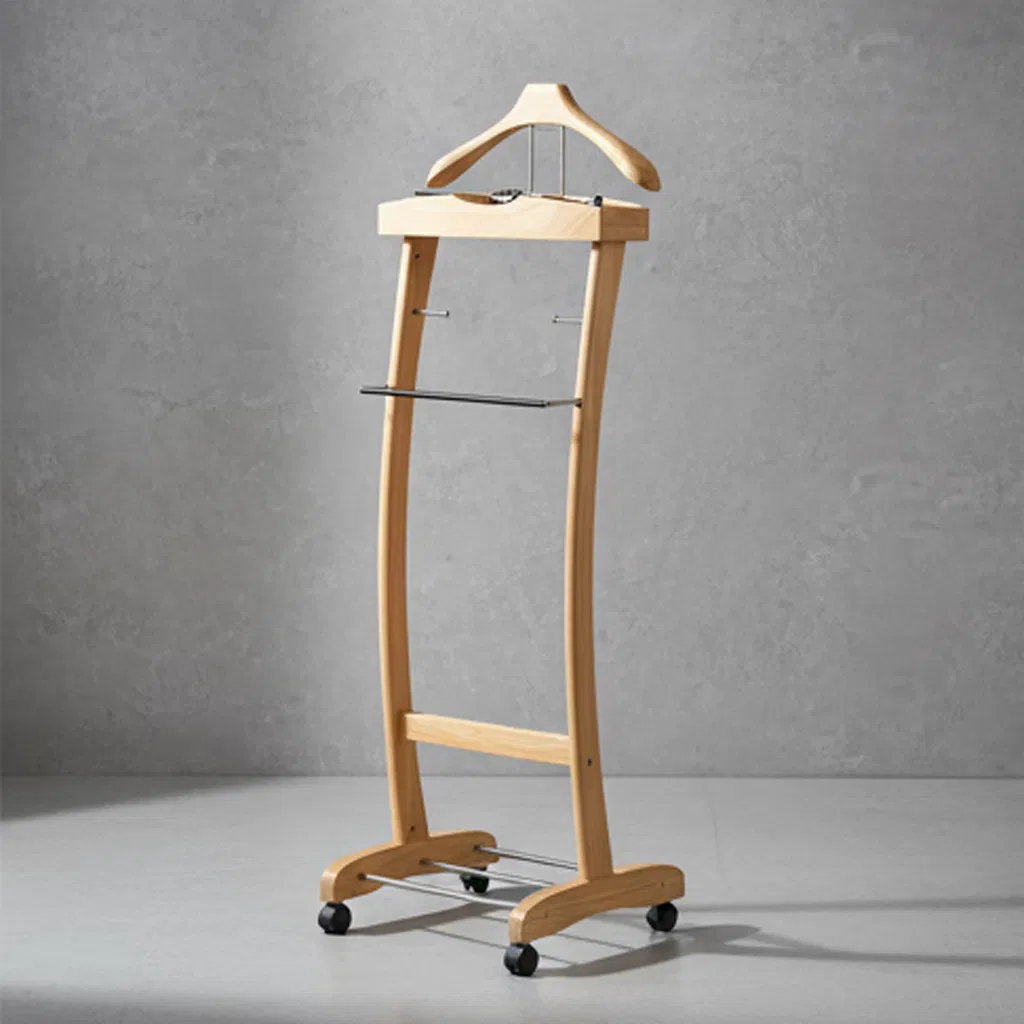 Мобильная вешалка-органайзер для одежды с полками и колесами