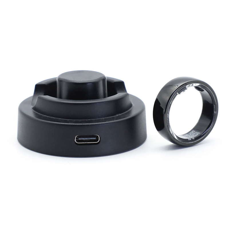 2024 Black Silver Customized Colors Monitor Anger Blood Glucose Smart Ring with Sleep Sensor & APP