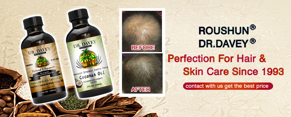 Dr. Davey 120ml Regrow Longer Thicker Hair -for Men and Women Black Castor Hair Growth Oil