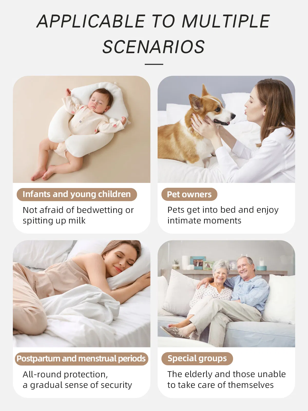 Jacquard Fabric Waterproof Mattress Cover Protector with Zipper