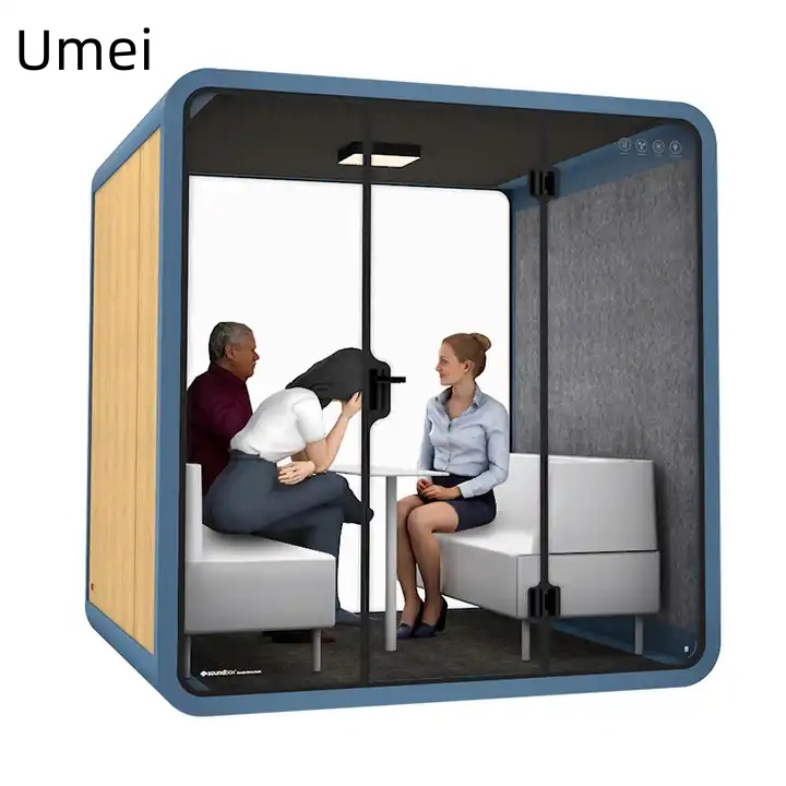 OEM Soundproof Glass Vocal Booth Isolation Office Pod