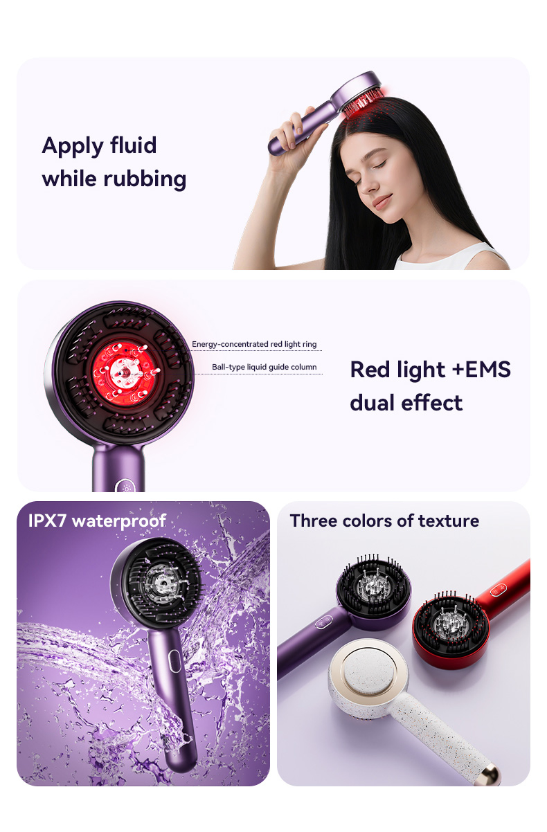 Электрическая массажная расческа для головы 4 в 1