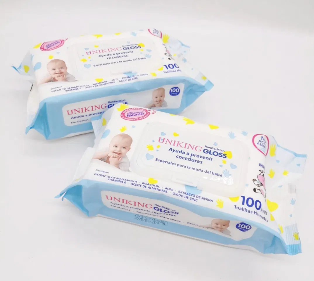 OEM 80PCS Natural Inorganic Baby Wet Wipes