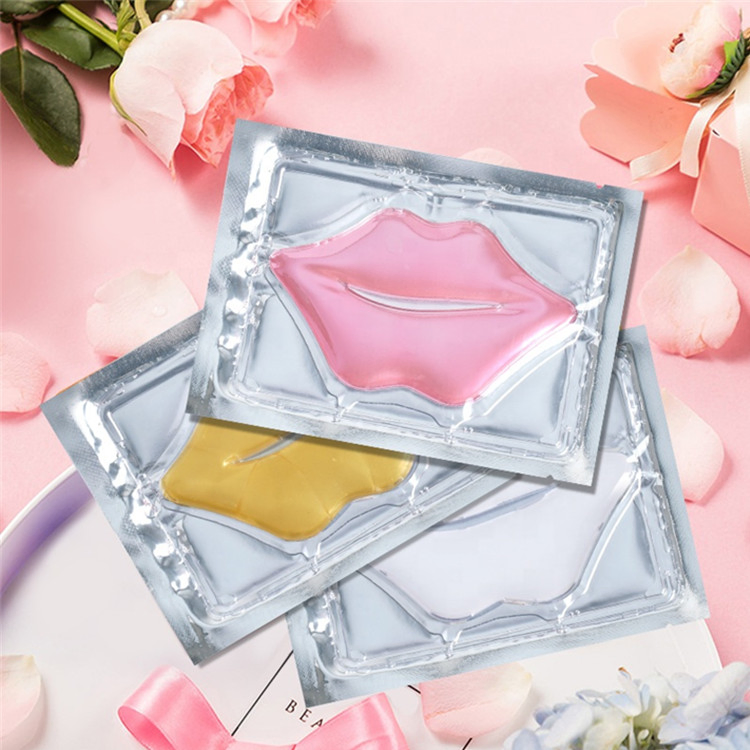 Factory Sell Sheet Wrinkle Moisturizer Lips Care Collagen Pink Crystal Lip Mask