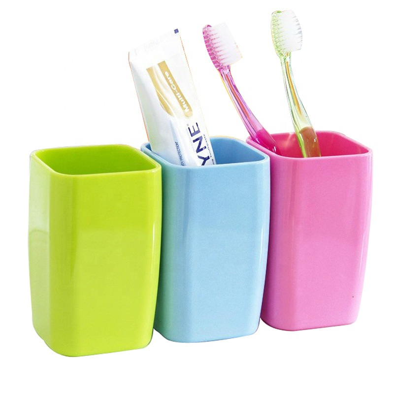 Toothbrush Holder Plastic Creative Cartoon Cup Travel Bathroom Pendant Home Mug Decoration Good Moring Brushing Toothpaste Cup