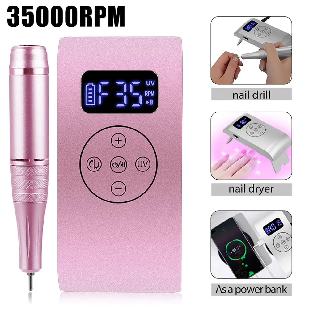 Professional 818 Hot Sale 35000rpm Nail Polisher UV LED Nail UV Lamp