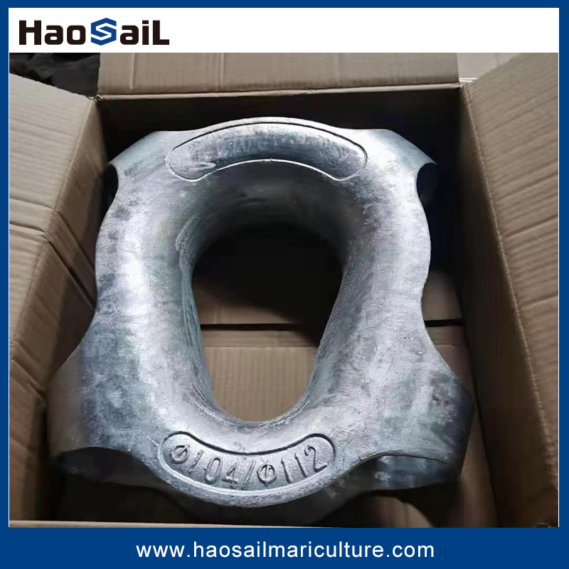 Light/Heavy Duty Hot DIP/Electric Galvanized /Painted Finish Semi Enclosed Thimbles for Synthetic Rope Protection in Marine /Aquaculture Mooring System