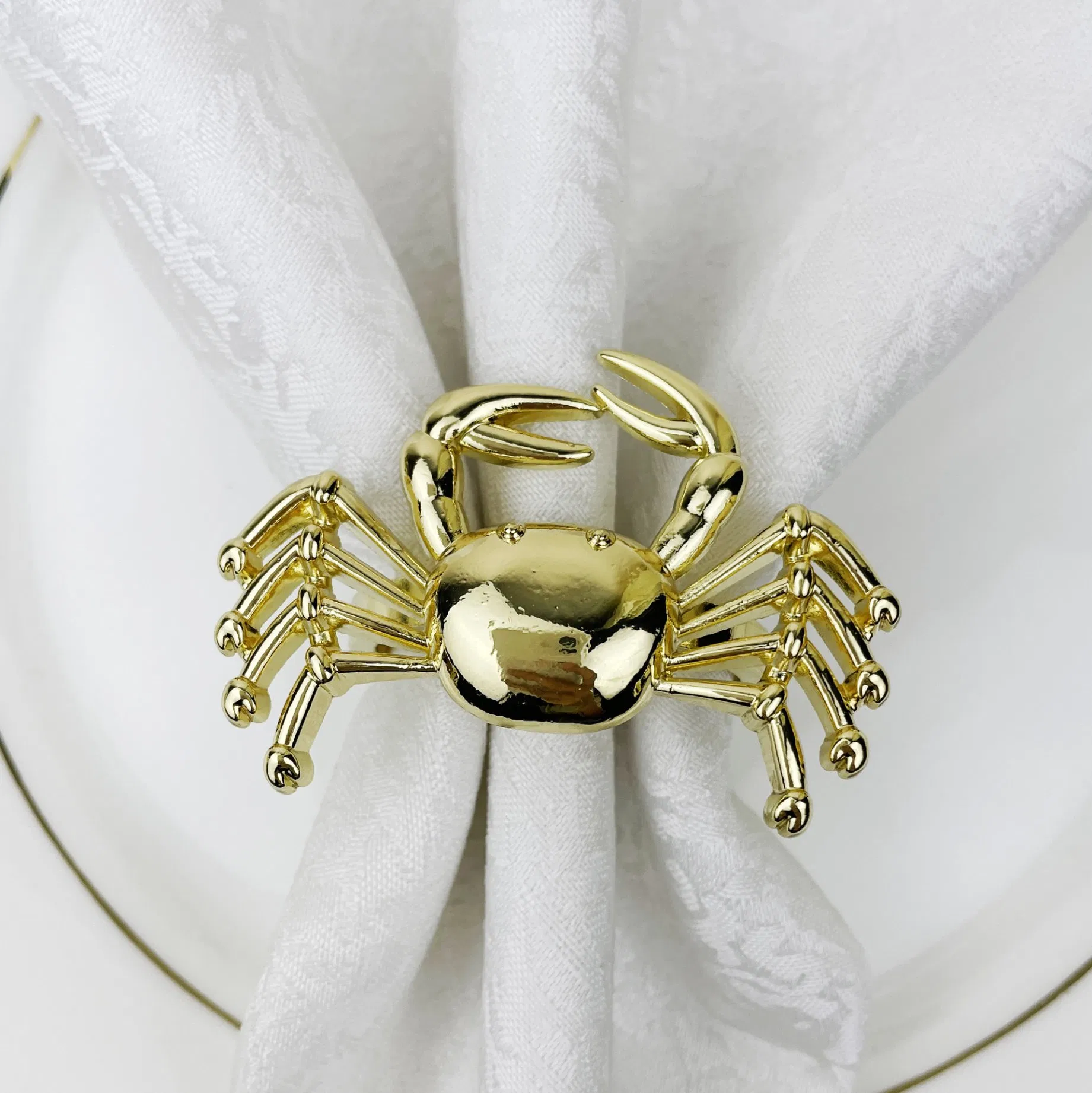 New Design Crab Exquisite Creative Table Decoration Napkin Rings