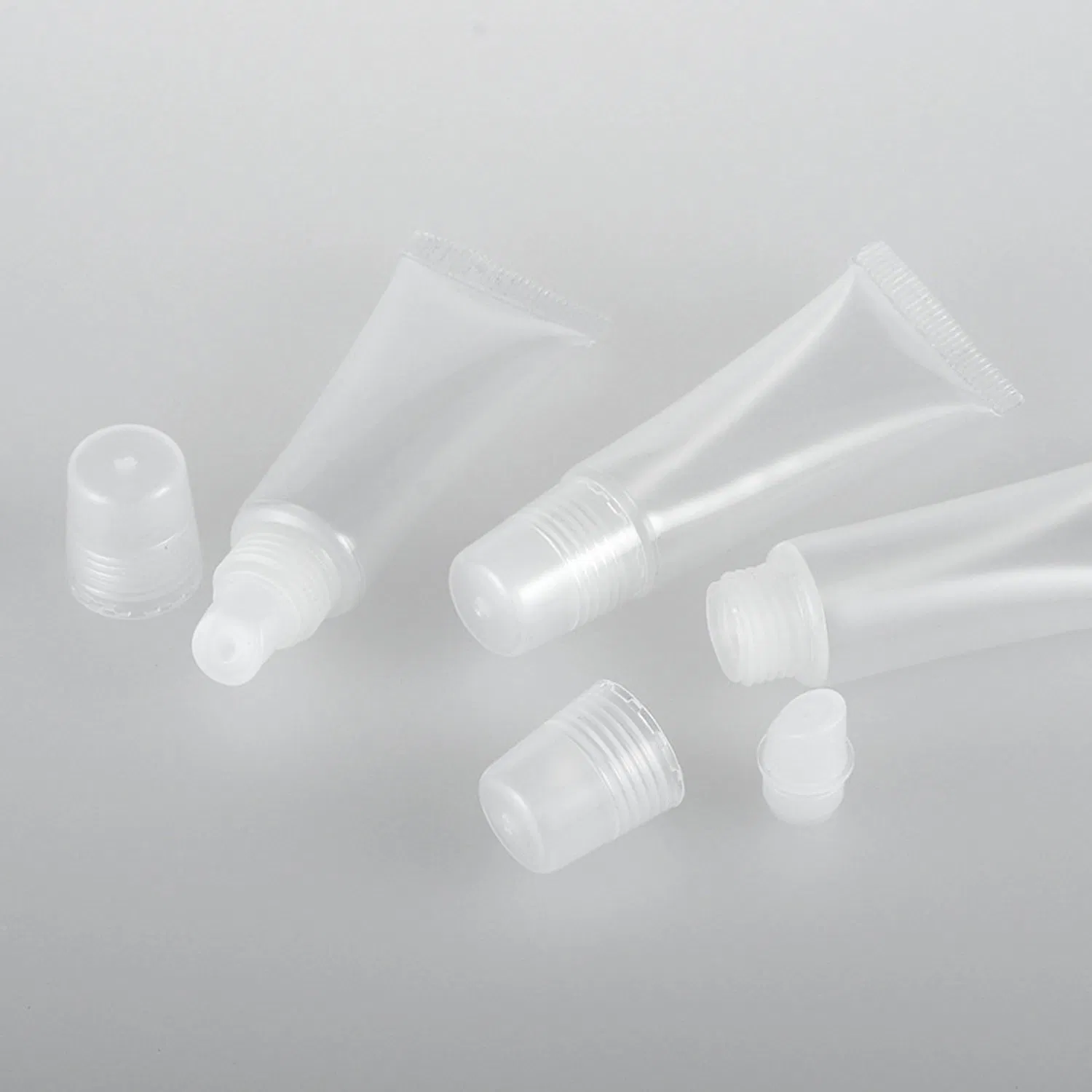 8ml Clear Soft Empty Balm Containers Refillable Mini Cosmetic Lip Gloss Tubes for cosmetic Makeup and Travel Toiletries
