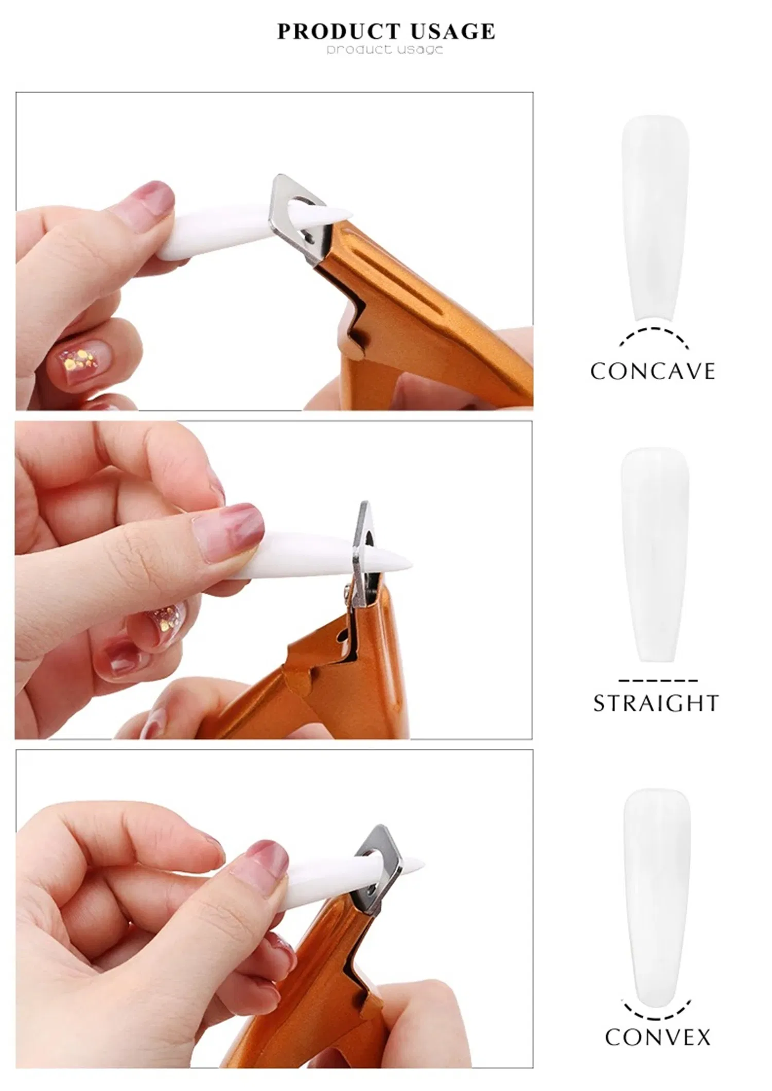 Professional Nail Art Clipper Special Type U Word False Tips Edge Cutters Manicure Colorful Stainless Steel Nail Art Tools