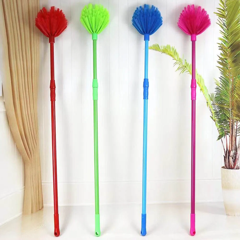 High Cost-Effective Corner Long Stick Dust Ceiling Broom Professional Telescopic Handle