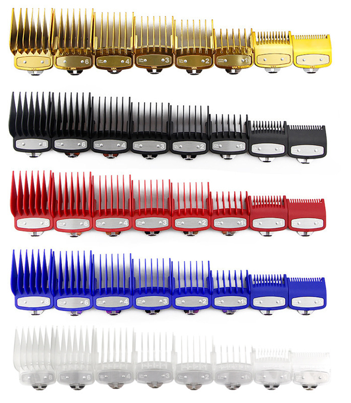 Custom Logo Professional Limit Comb Cutting Guide Combs 1.5/3/4.5/6/10/13/19/25mm Hair Clipper Trimmer Cutting Tools Kit