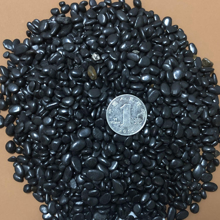 Black Polished River Stone Natural Pebbles and Stones Hot Sale Price