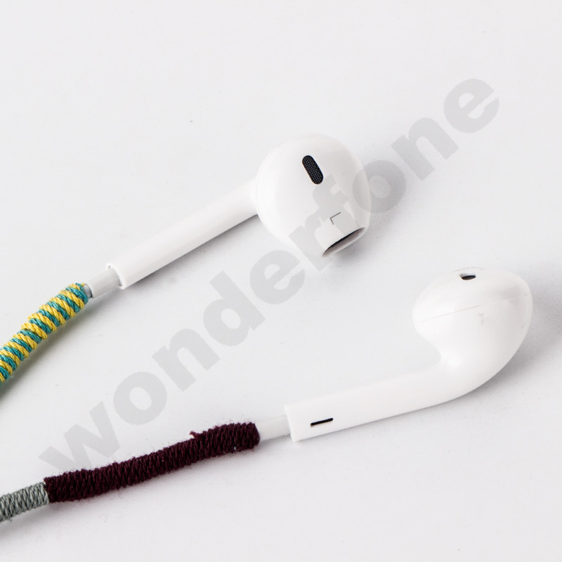100% Handmade Fabric Earphones with Mic