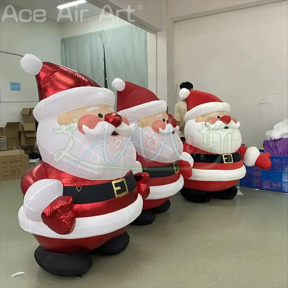 Giant Inflatable Santa Claus Air Blow Cartoon Father Christmas Decoration 1.8mh Festival Ornament Event Mall Advertising Props