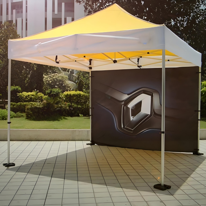 Oxford Fabric Canopy Tent Waterproof UV-Resistant Yellow Folding Outdoor Shelter for Market Trade Shows Events