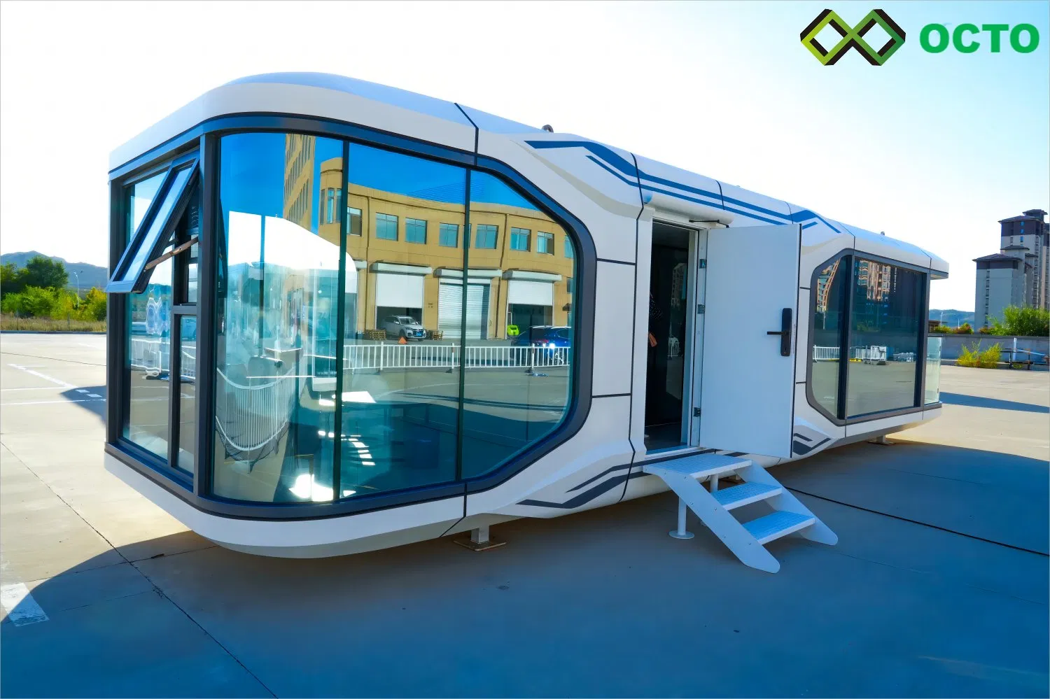 Mobile Laboratory Luxury 38sqm Earthquake Resist Isolator Sleeping Capsule Prefab Modern Cabin Tiny House