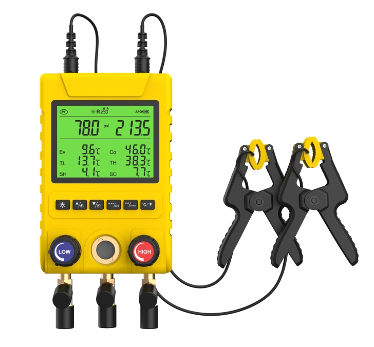 Smart Digital Display Refrigerant Gauge with Electronic Manifold