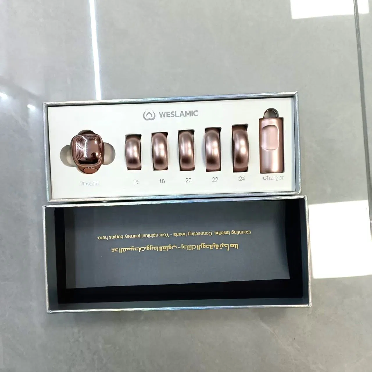 Умное кольцо-тасбих Weslamic Faith Rose Gold