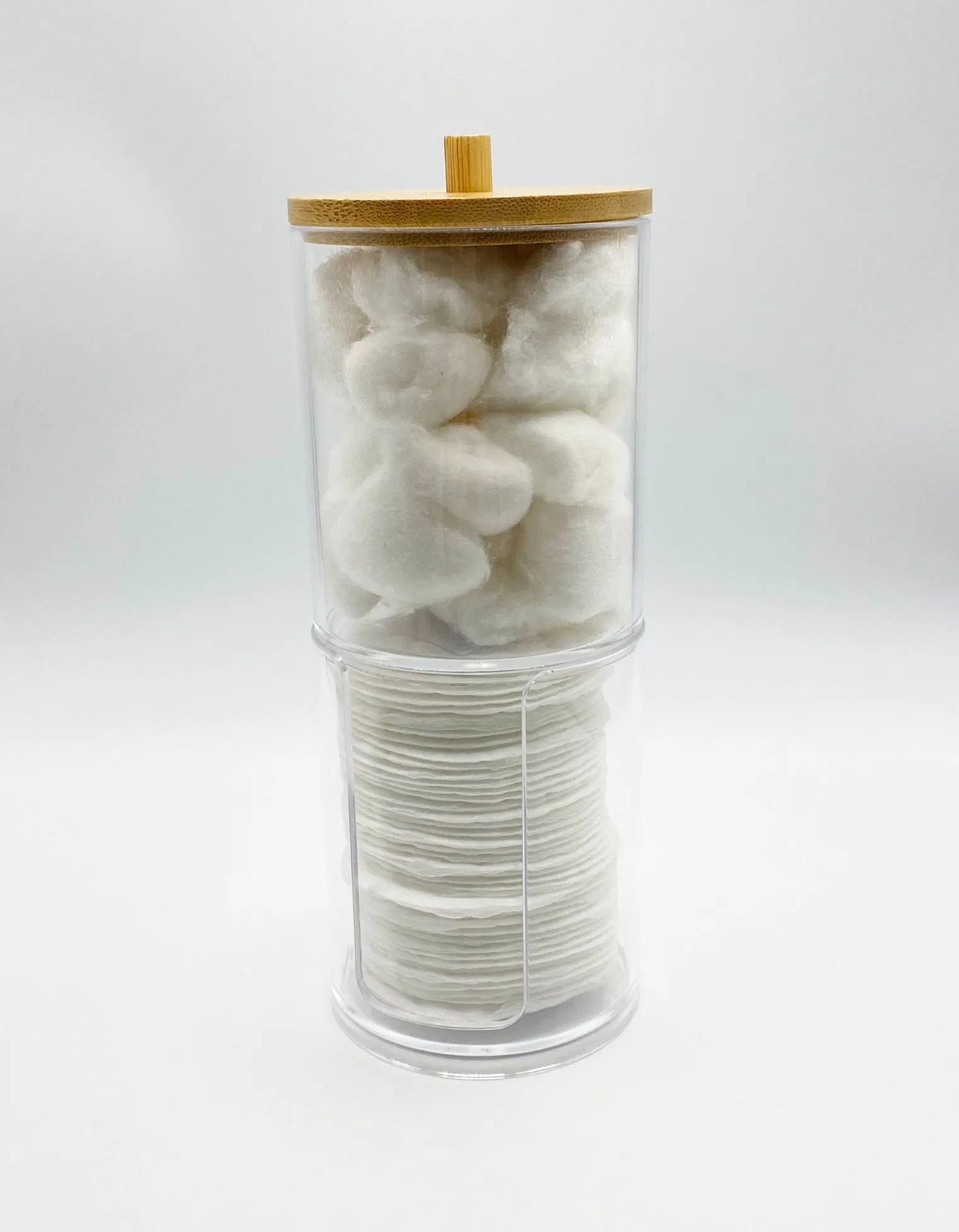 Promotional Gift Makeup 2 in 1 Q-Tip and Cotton Pad Jar Kit