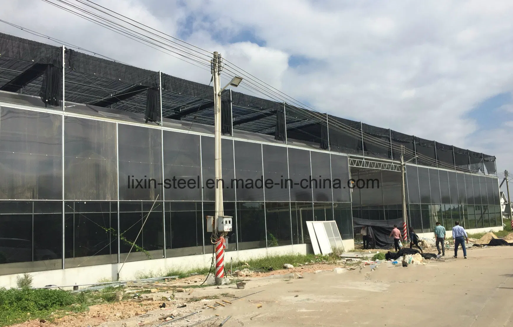 Prefabricated Flower Vegetable Steel Frame Green House Metal Garden Shed