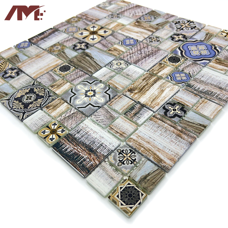Wooden Matt Wholesale Stone Ceramic Glass Mosaic Wall Tiles