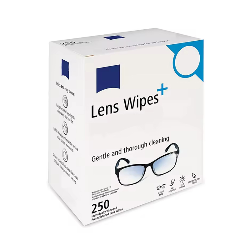 Single Package Anti Fog Glasses Lens Cleaning Wet Wipes Tissue with Custom Logo