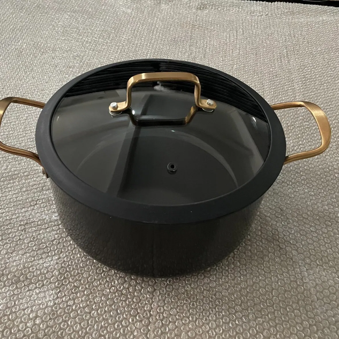 Induction Bottom Ceramic Nonstick Coating Blue Pink Black Casserole in Stock