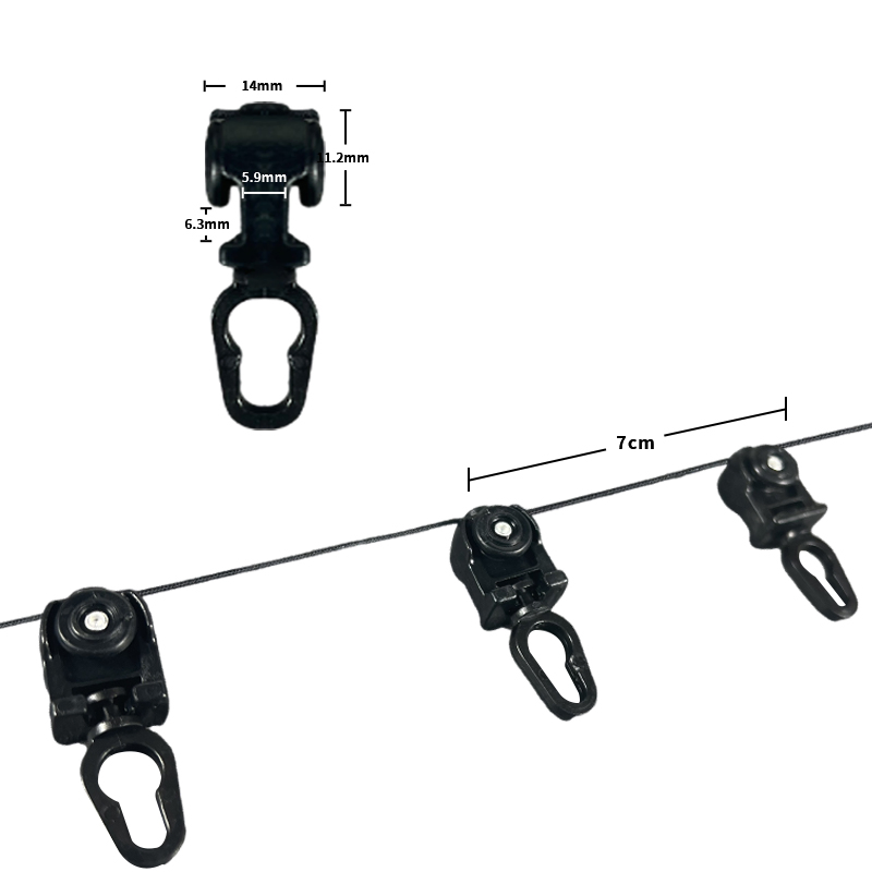 Wholesale Modern Curtain Accessories Smart Wave Ripple Fold Track Runners
