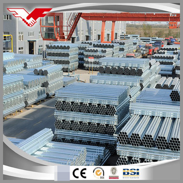 Zinc Coated 300 Microns Diameter 1.5inch 48mm En39/BS1139 Hot Dipped Galvanized Scaffolding Tube by Length 6m 4m 3m 2m