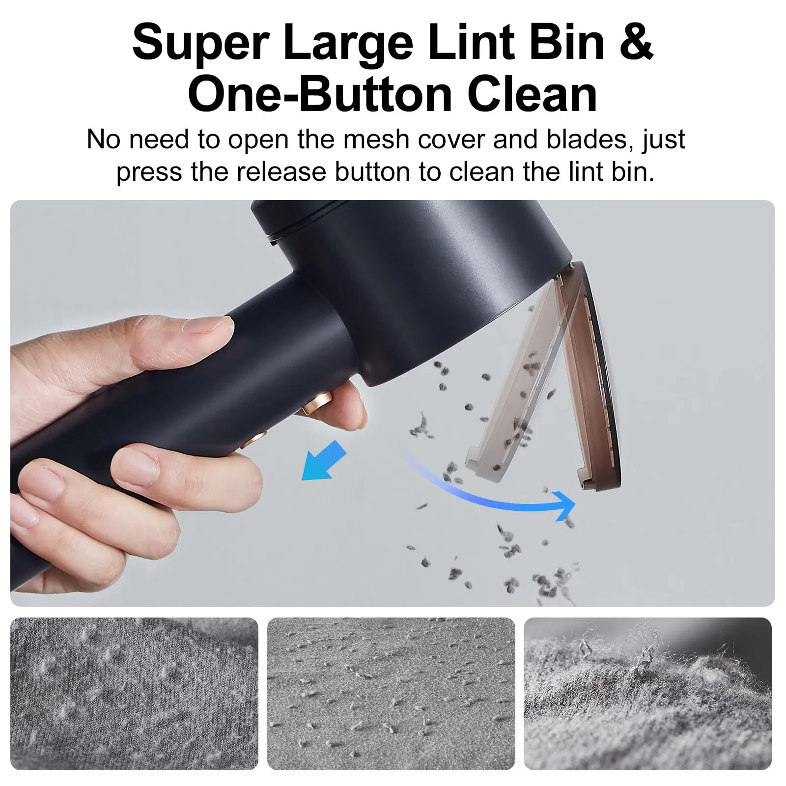 5-Gears 3-Blades USB-Electric Pills Fuzz Clothes Fabric Sweater Shaver Rechargeable Lint Remover