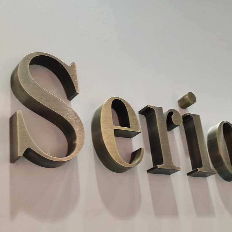Ezd Custom Unluminous Indoor Store Logo Display 3D Laser Cut Letters