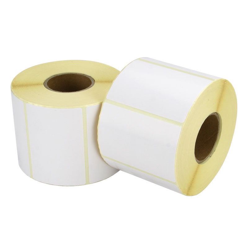 Customize Yellow Liner Barcode Qr Code Removable Thermal Paper Blank Label