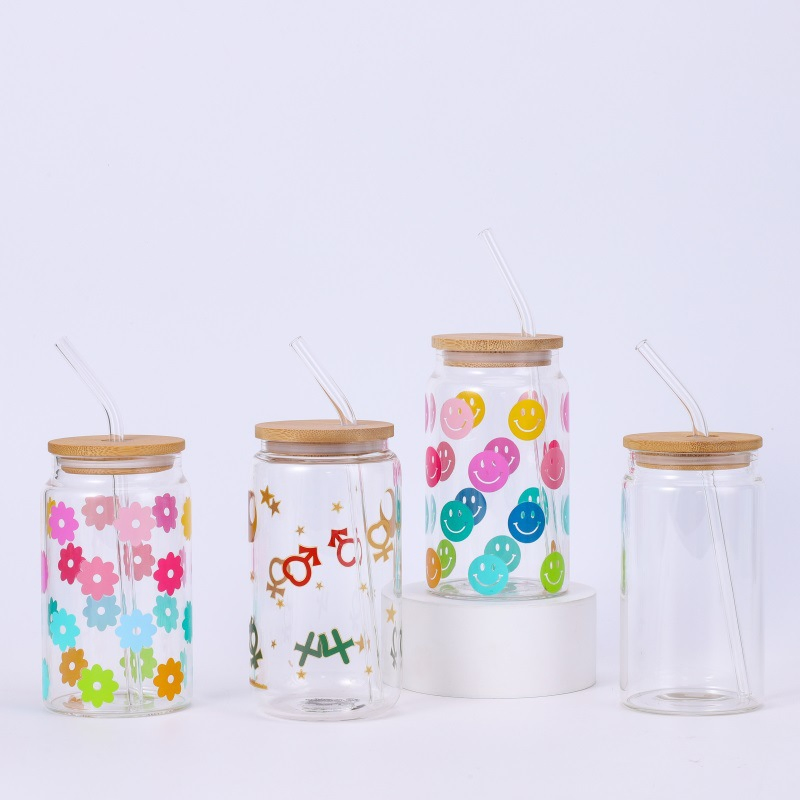 Стакан для кофе с цветочным принтом, 450 мл