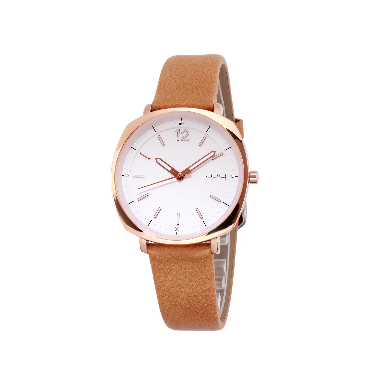 OEM Allow Neutral Style Leather Strap Lady Quartz Watch (WY-165)