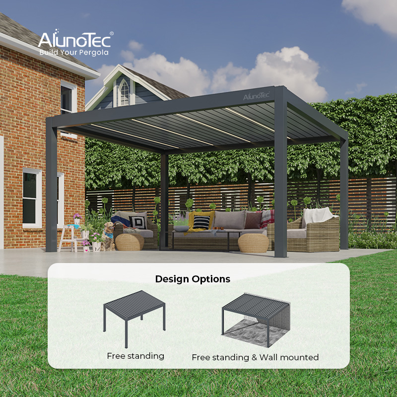 AlunoTec Prefabrivated Building Outdoor Garden Aluminum Pergola