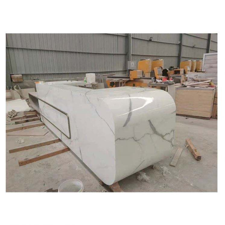 Premium Calacatta Marble Quartz Stone Slab for Elegant Countertops