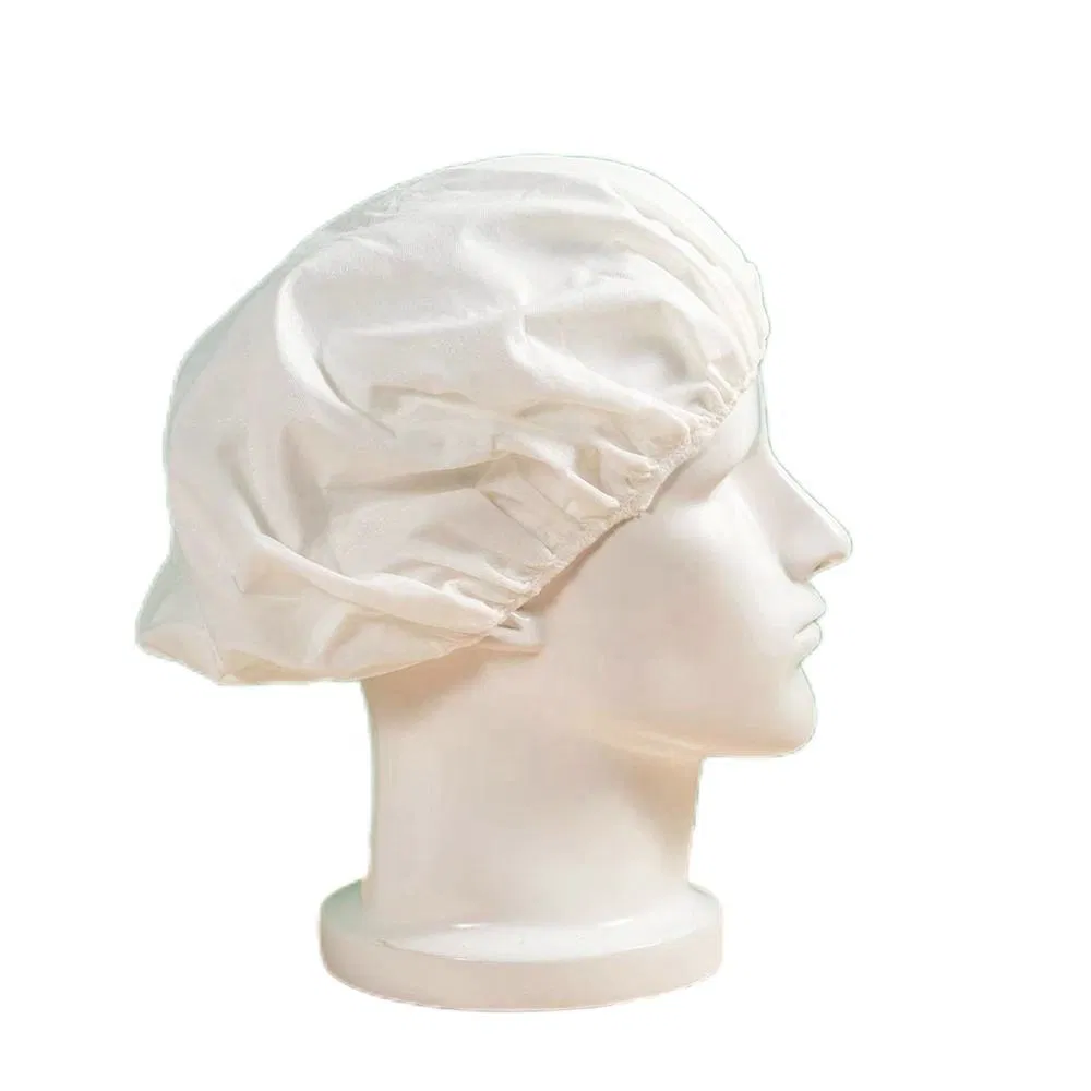 Customized Disposable Non Woven Fabric No Rinse Shampoo Cap Rinse Free Wet Hair Cap for Elderly Bedridden Shower Bath Wash Hair