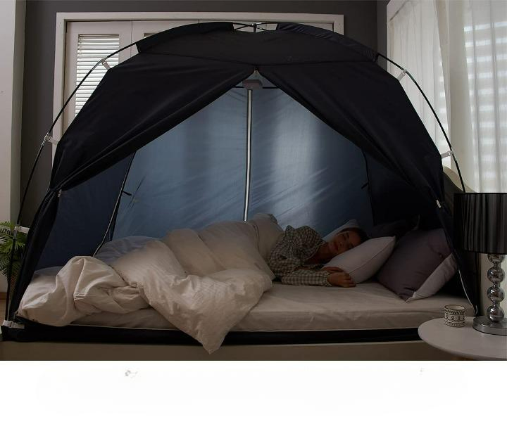 Floorless Indoor Privacy Tent Bed Cozy Sleep Queen Bed Mosquito Net