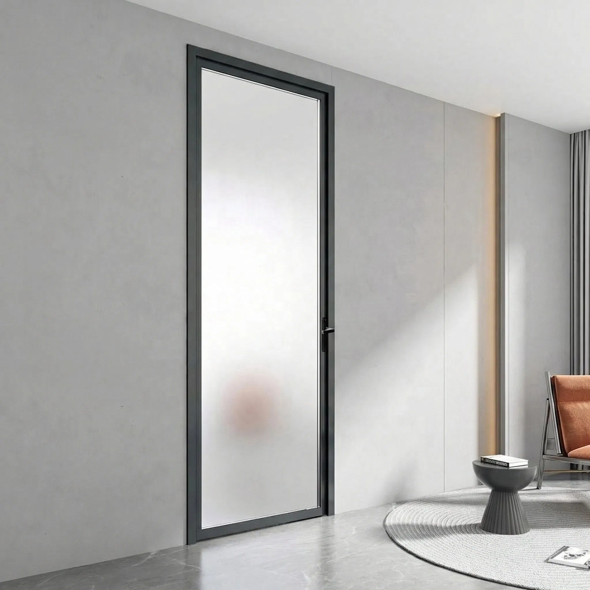 Custom Modern Eco-Friendly Waterproof Manual Bathroom Casement Double-Layer Tempered Glass Thermal Break Aluminum Alloy