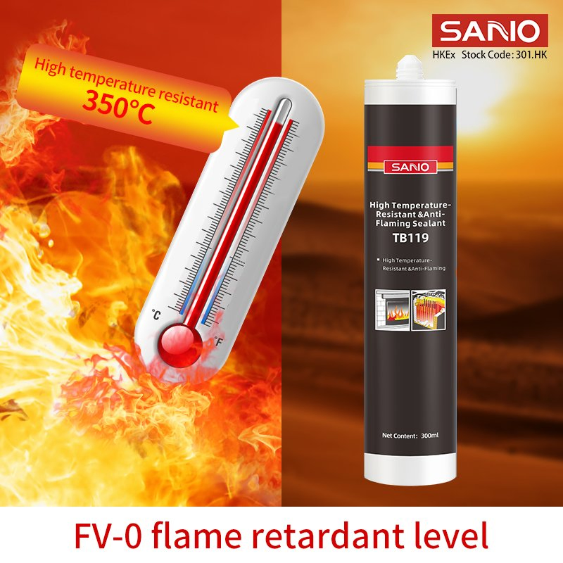 Sanvo High-Temperature Fire Retardant Sealant Silicone Glue Adhesive
