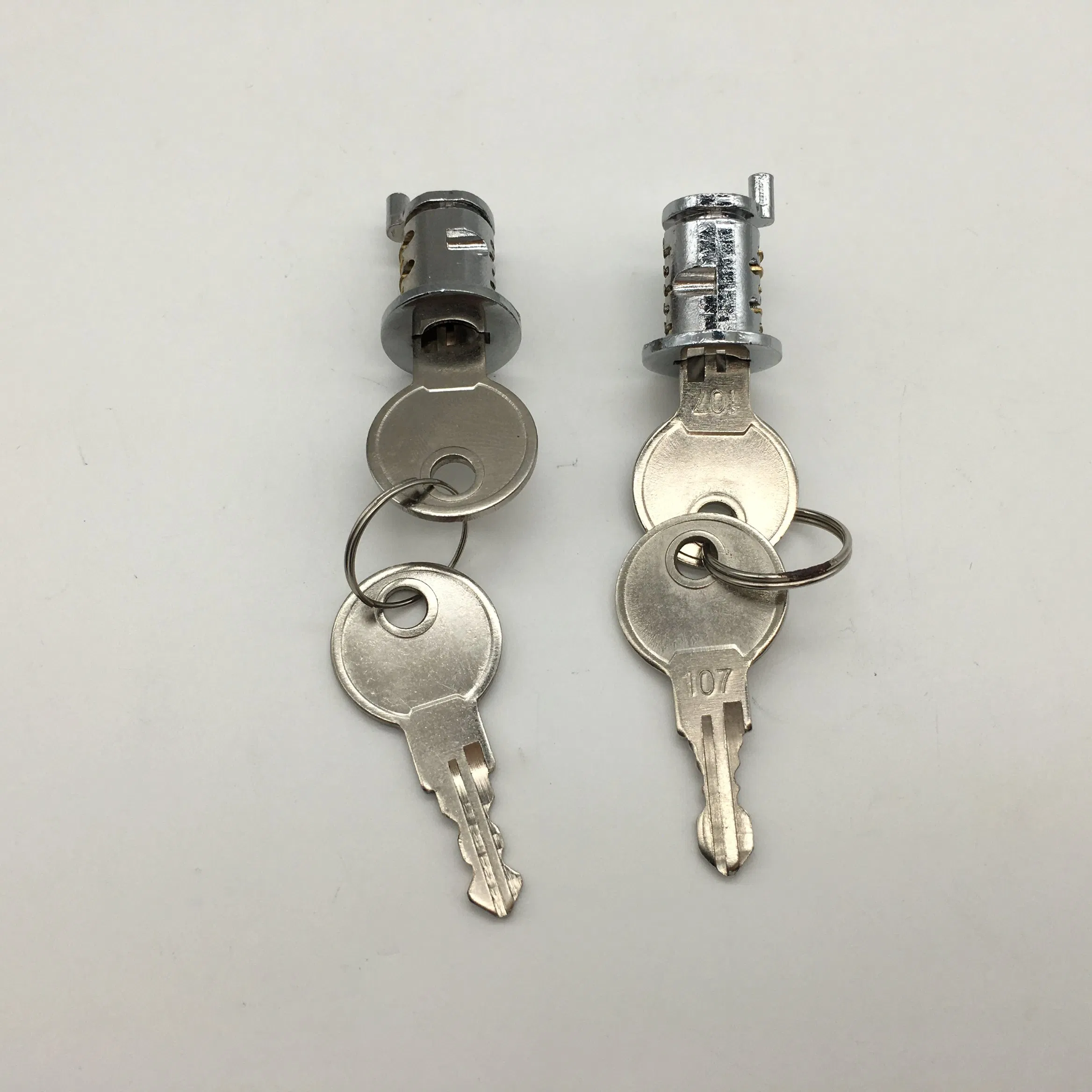 Aluminum Frame Window Keyed Zinc Alloy Body Brass Leaves Cylinder Lock