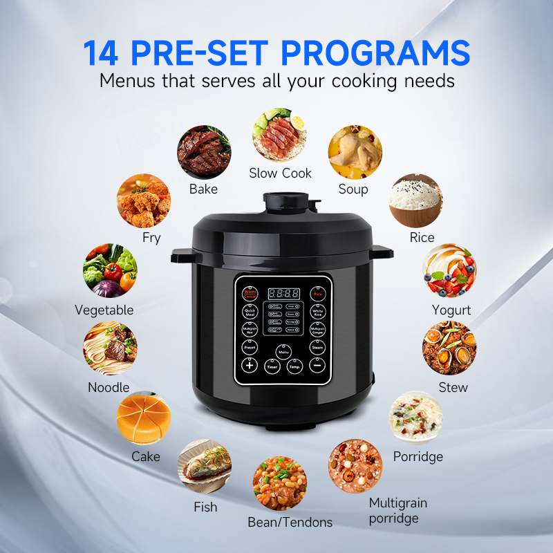 6L Electric Pressure Cooker Multifunction 6 Litre Aluminium Digital Pressure Cooker China Factory Wholesale Price