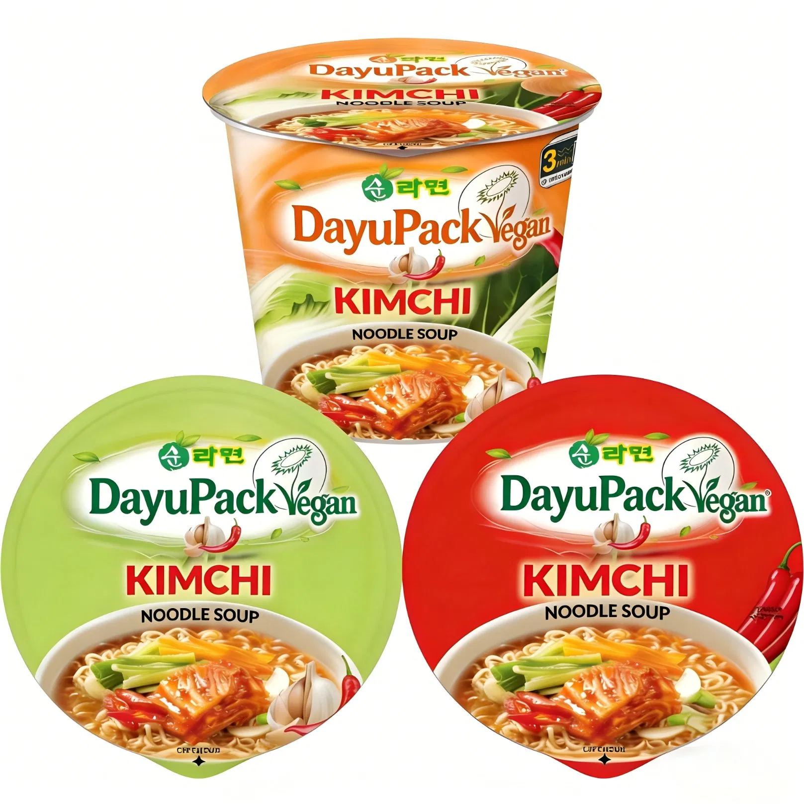 Бумажные стаканчики для лапши с крышкой и печатью