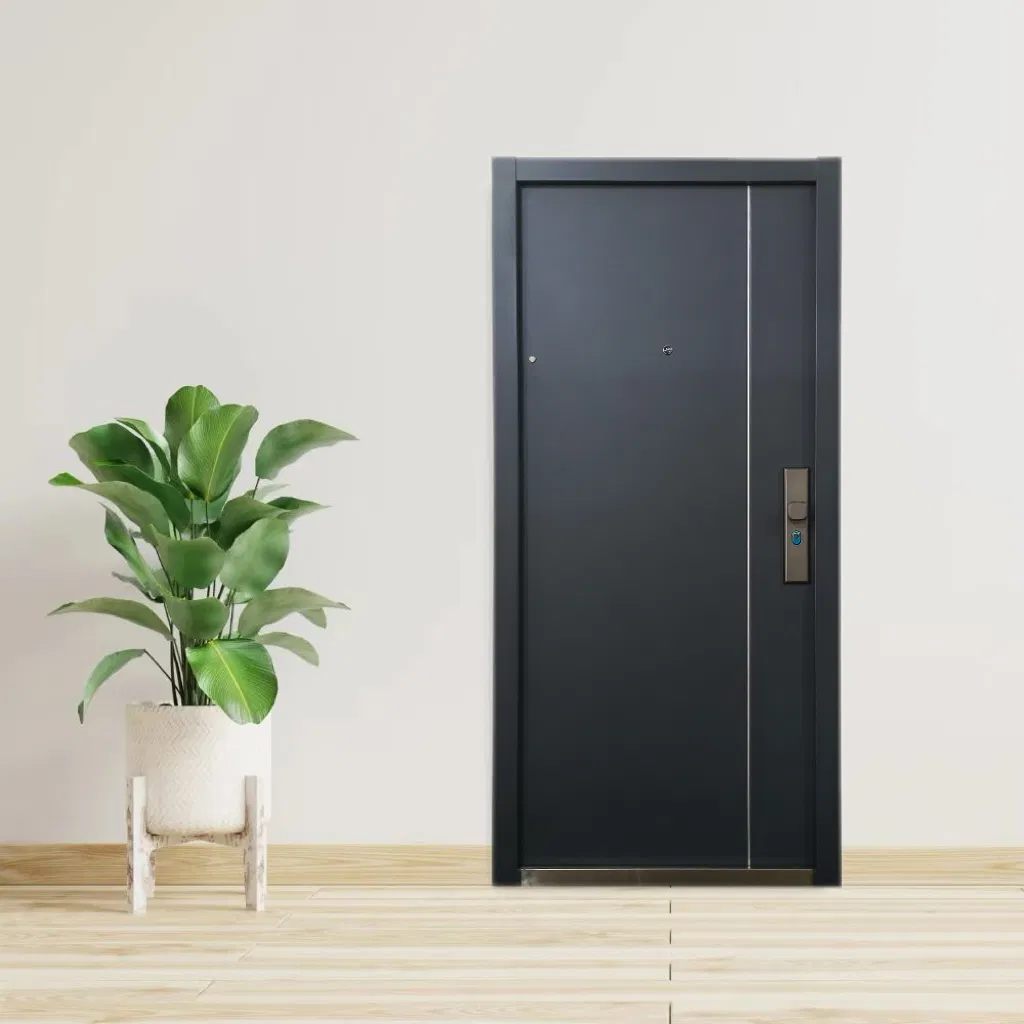 Стальная входная дверь TOF E-221 с детектором, 2050x960 мм