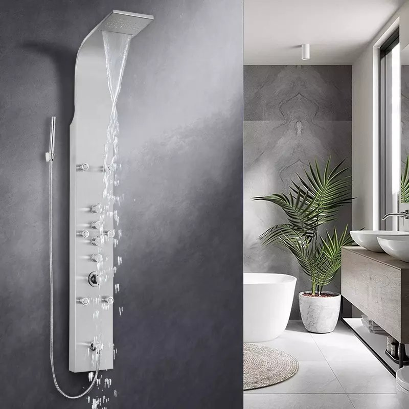 Multifunction Shower Panel Stainless Steel Shower Column Massage Panel Shower of Bathroom